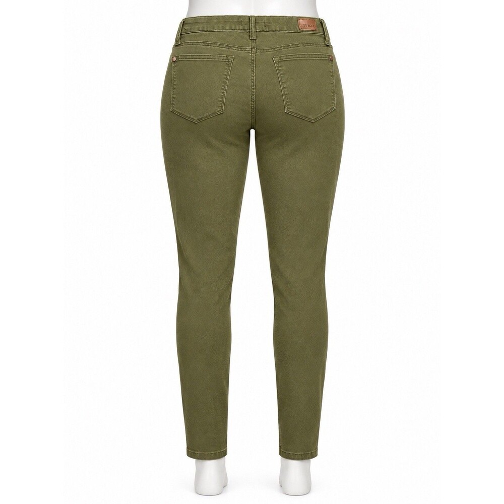 Judy Blue Olive Green Skinny Jeans Juniors 13/31 Stretch High Rise Ankle - Picture 2 of 9